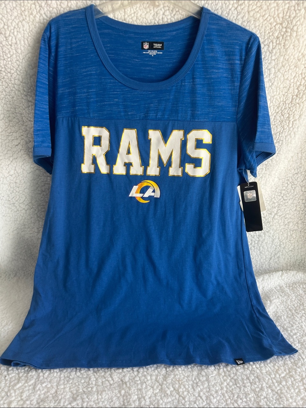 Los Angeles Rams Women's Blue Scoop Neck Team Tee